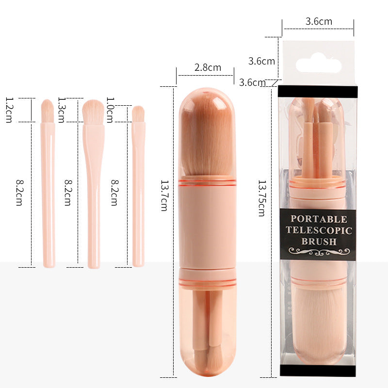 4-in-1 Portable Makeup Brush Set