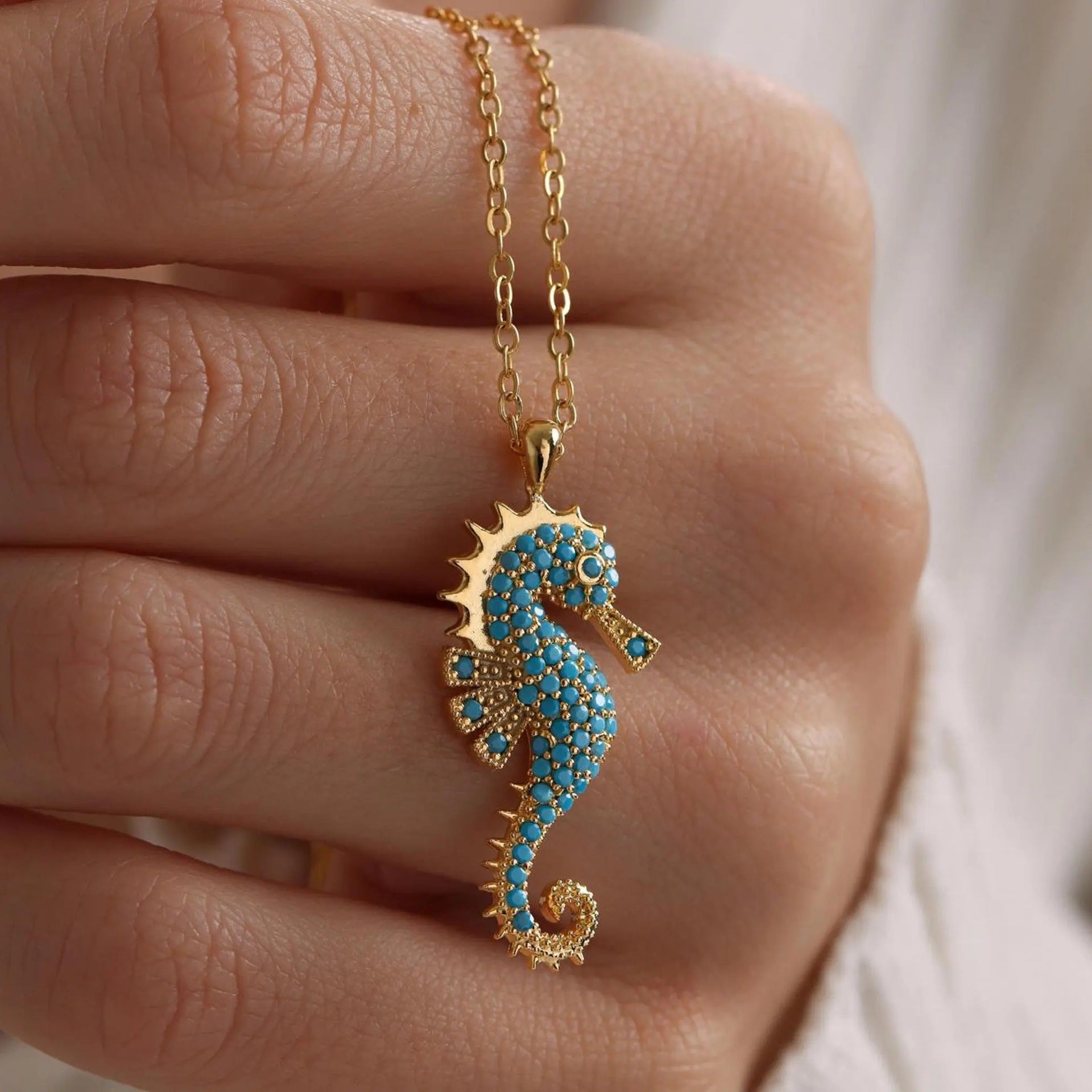 Modern Gold-Plated Pendant Necklace