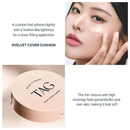 TAG Velvet Cover Cushion #01 Pale Light