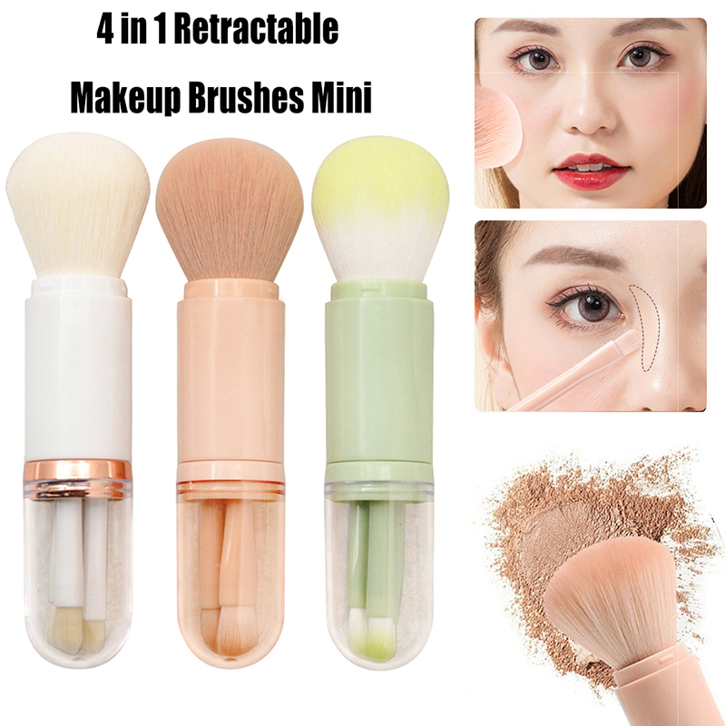 4-in-1 Retractable Travel Brush Set
