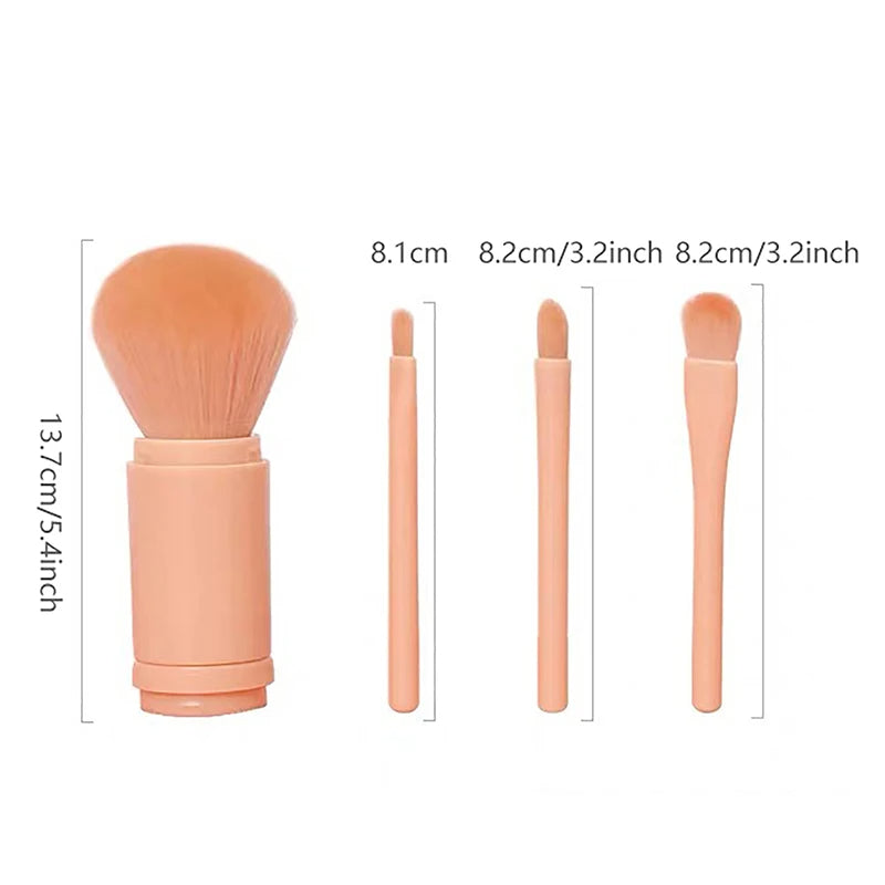 4-in-1 Portable Makeup Brush Set
